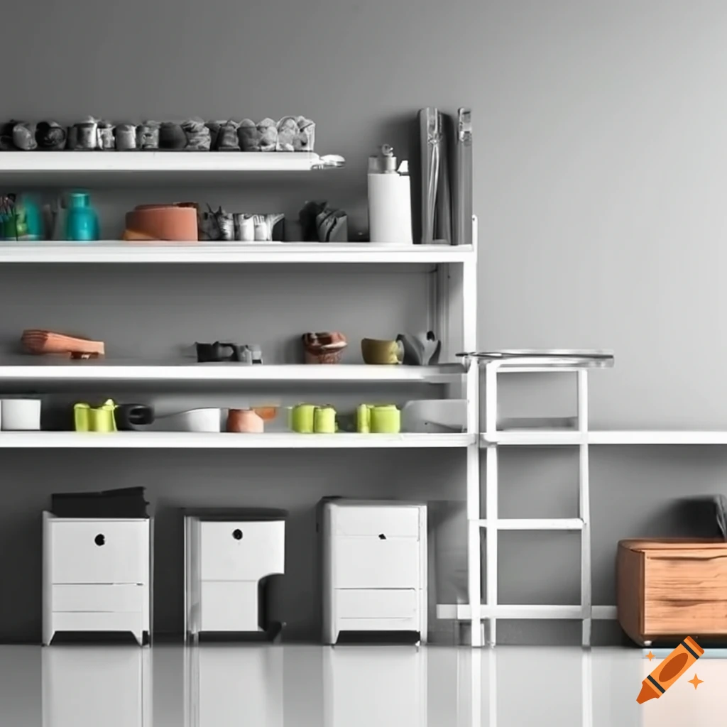 Simple garage shelving background