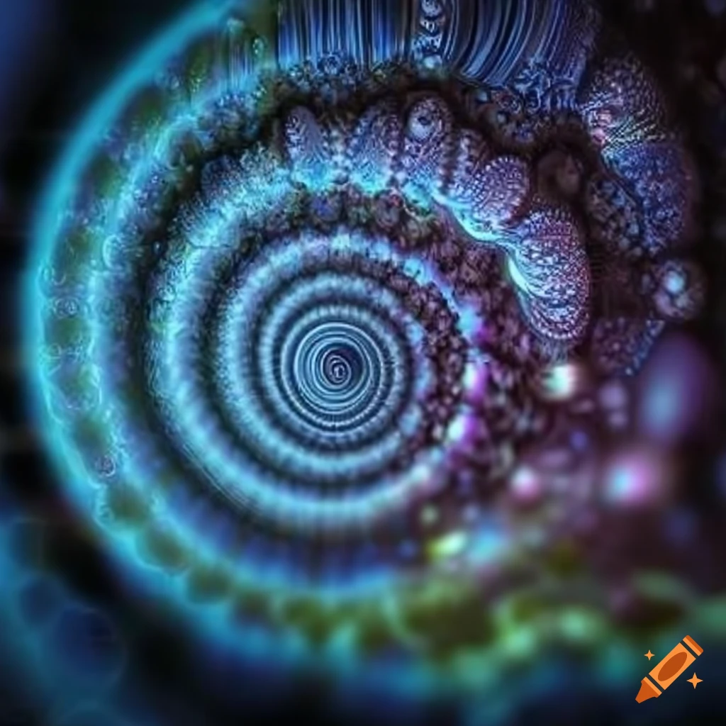 Abstract fractal bubble design on Craiyon