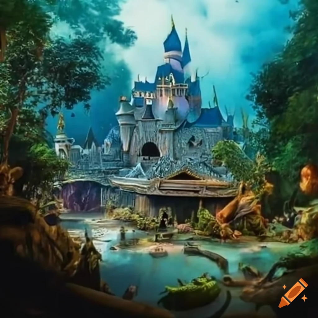 Abandoned Disneyland overgrown by time and nature