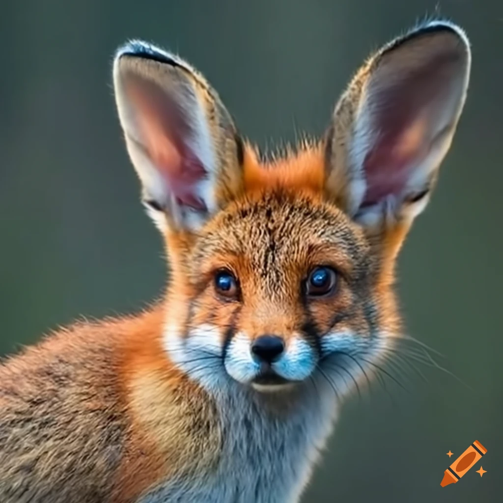 Rabbits attacking a fox on Craiyon