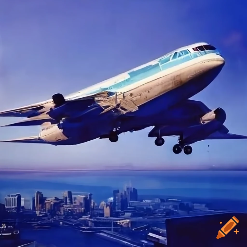 Pan am flight 914 departing new york city in 1955 with crew and passengers on board on Craiyon