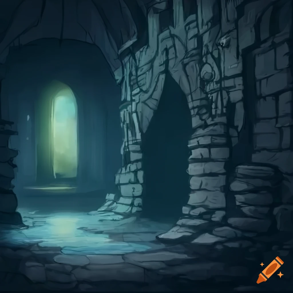 RPG fantasy dungeon in anime style