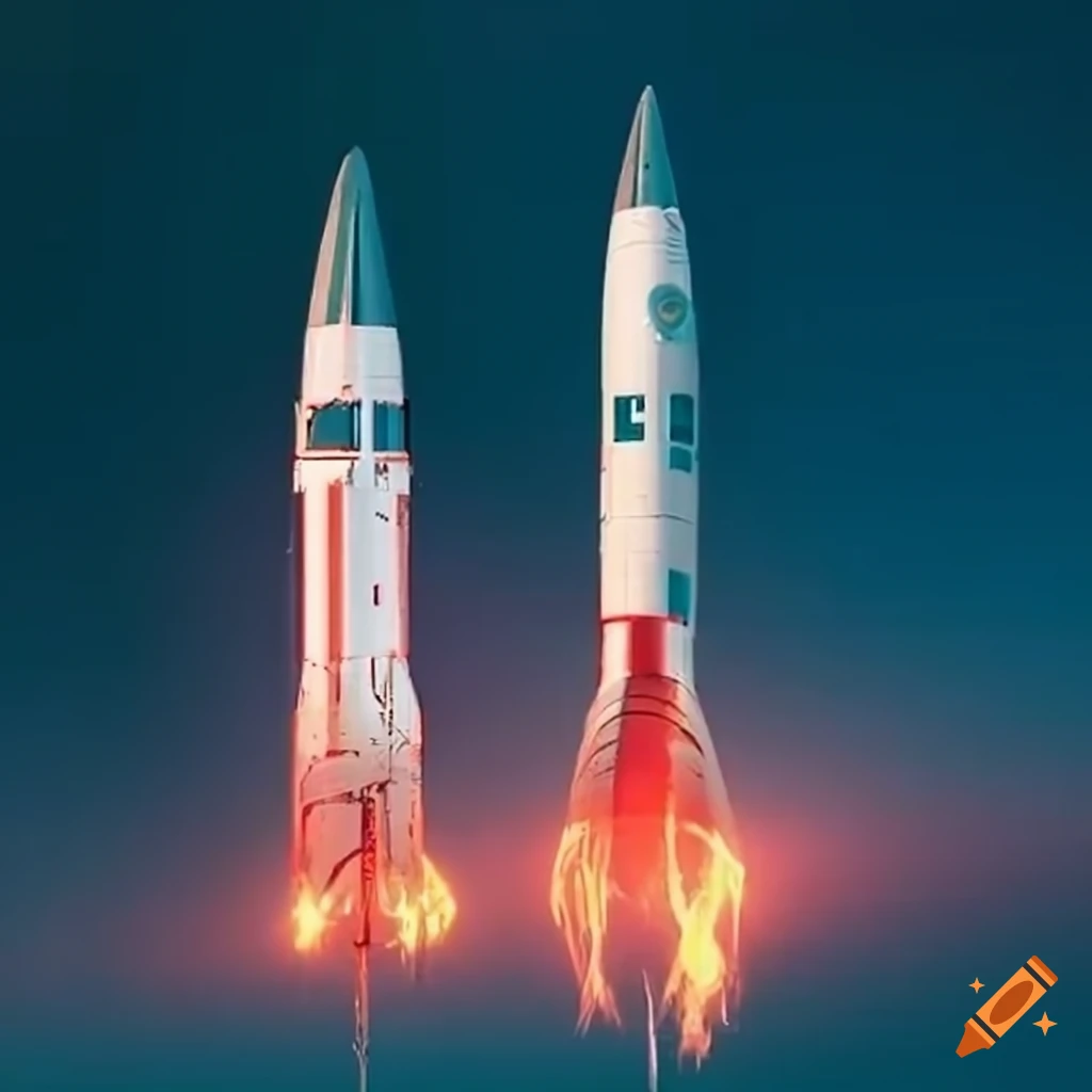Two rockets on Craiyon