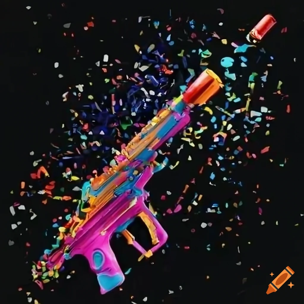 Confetti gun on Craiyon