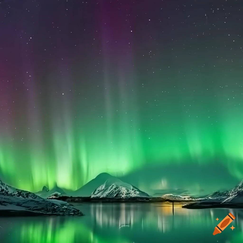 Vibrant aurora borealis in 4k resolution