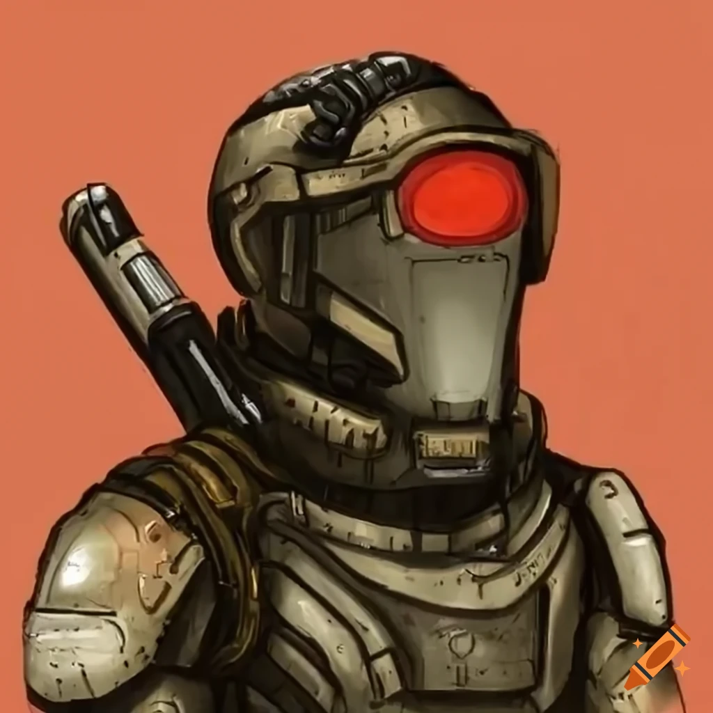 Portrait of a space adventurer in sci-fi armor on Craiyon