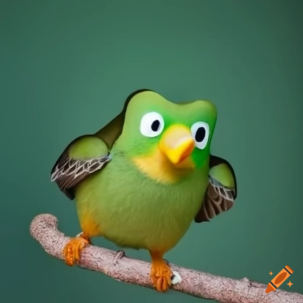 Duolingo bird on Craiyon