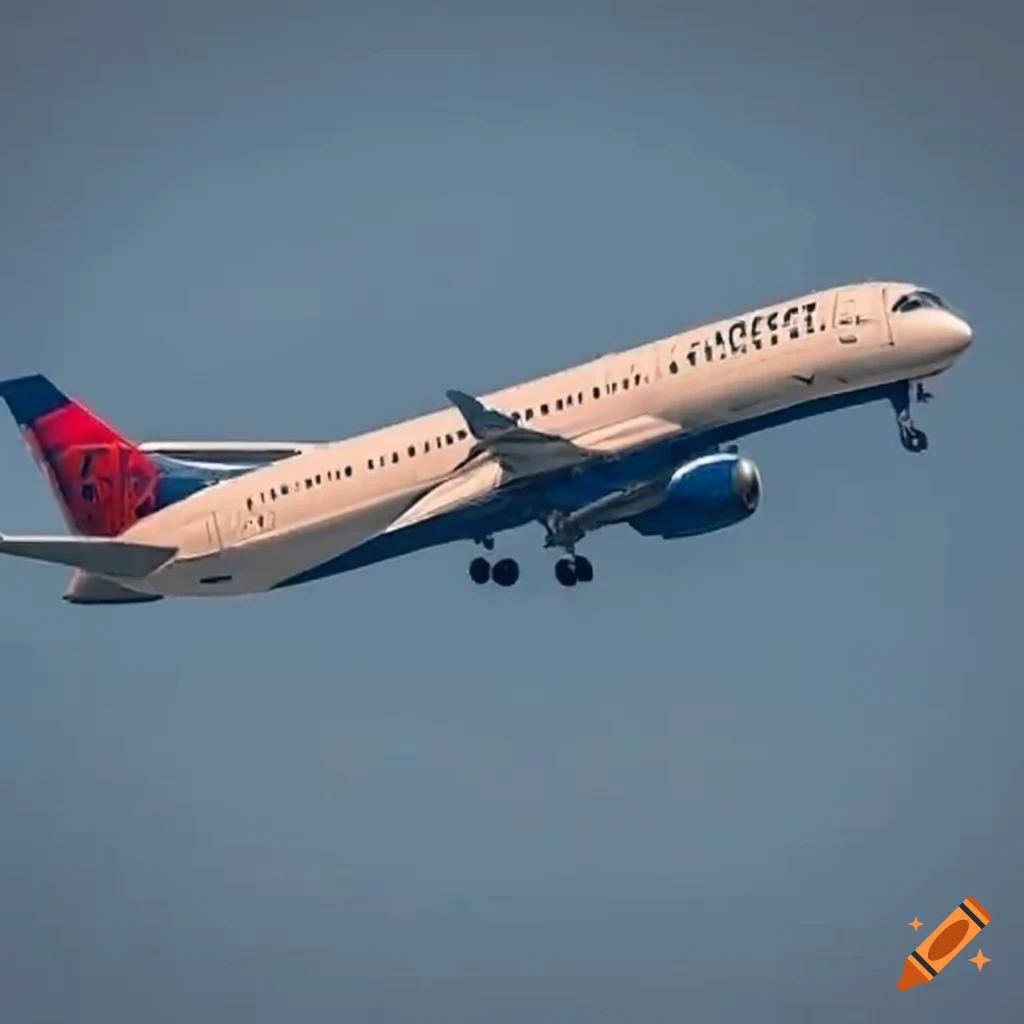 Delta jet flying over new york city on Craiyon