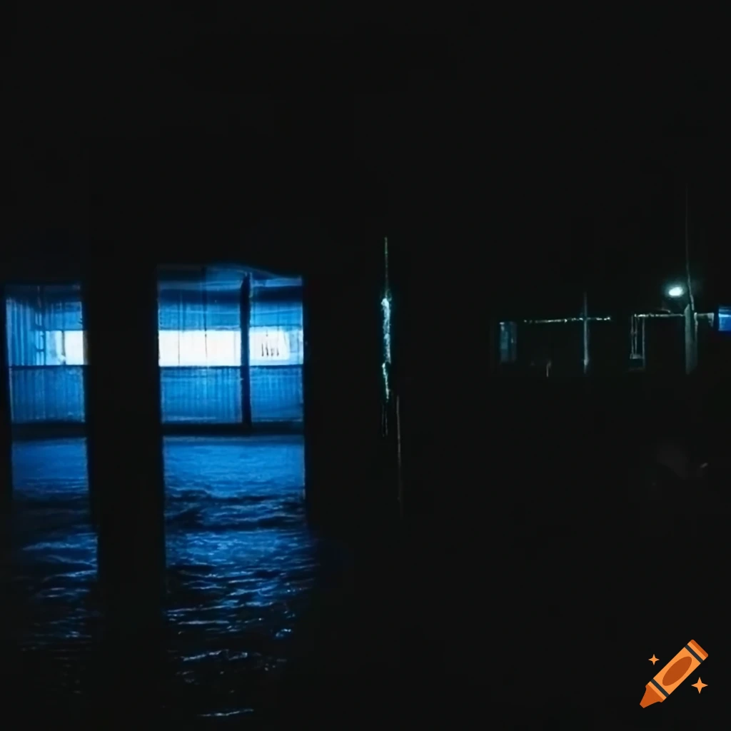 Liminal playground at 7:23 at night