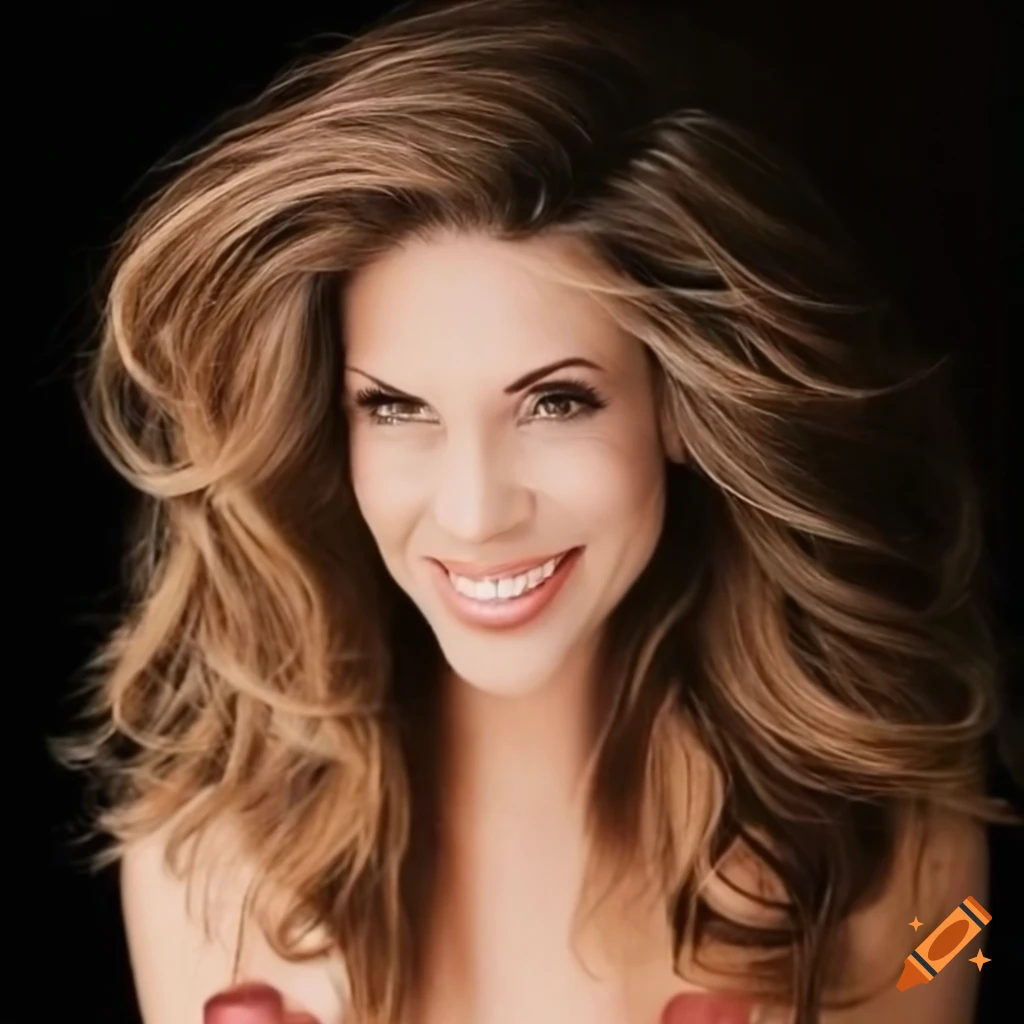 Portrait of darya folsom laying on bed with a smile and updo hairstyle