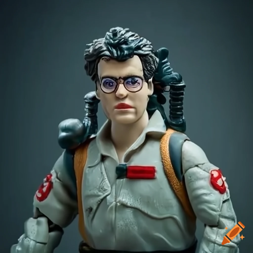 Haunted 80s ghostbusters action figure on Craiyon