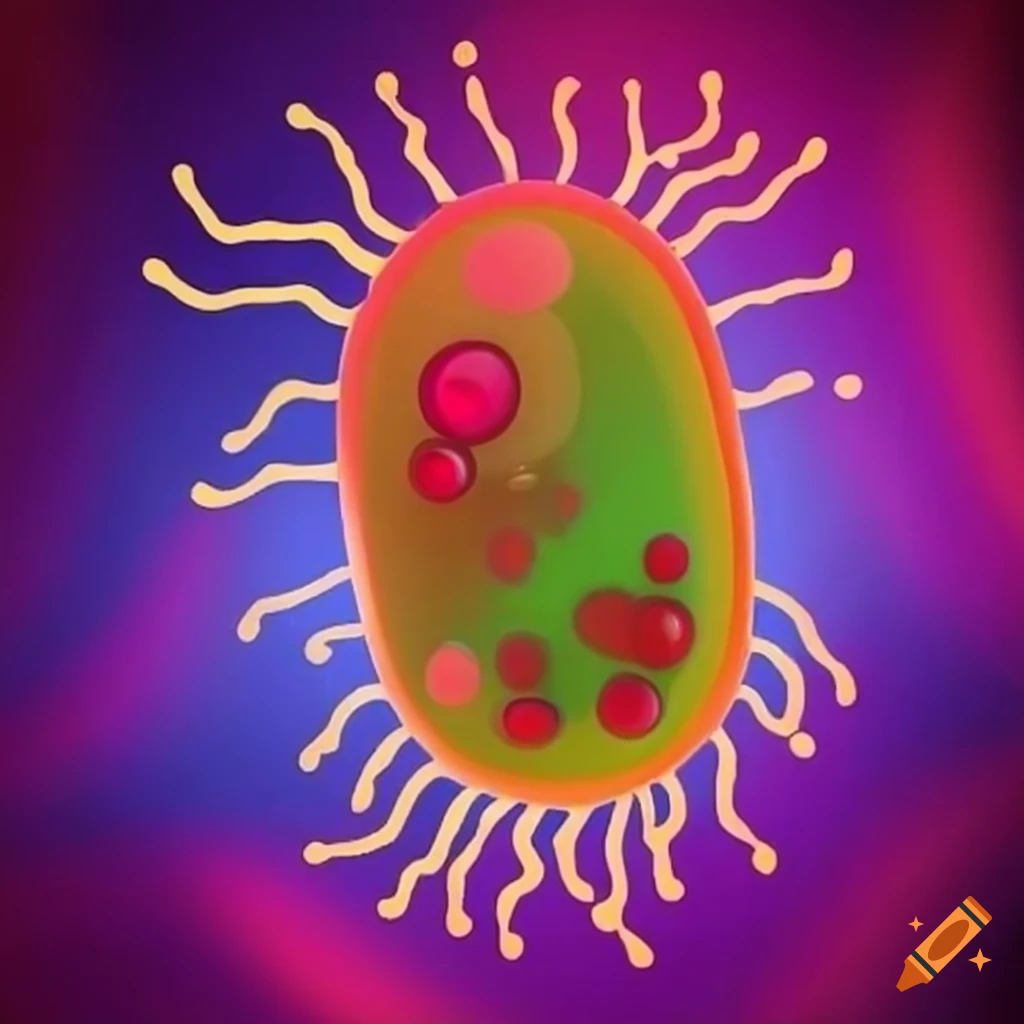 Microscopic bacteria organism