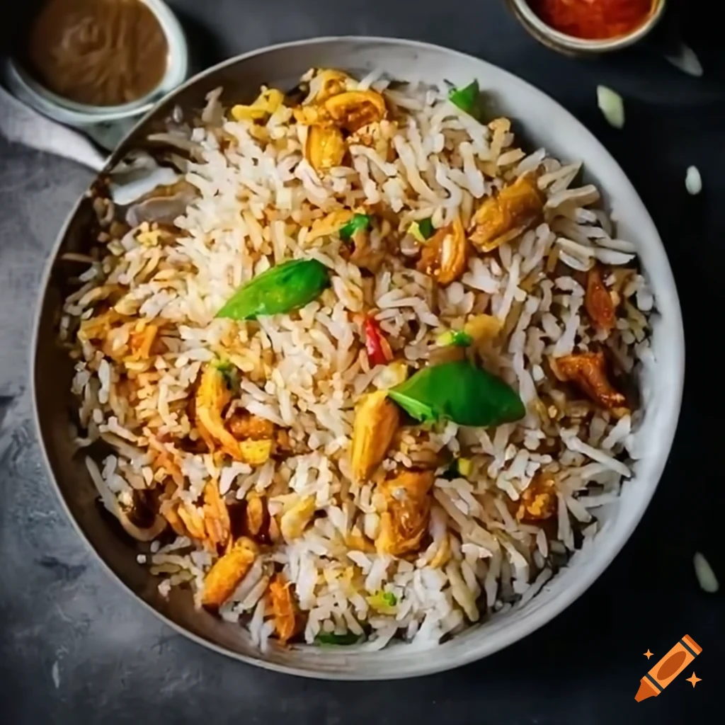 Indian jeera fried basmati rice on Craiyon