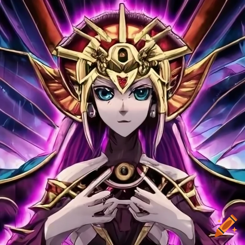 Yugioh card depicting a queen character on Craiyon