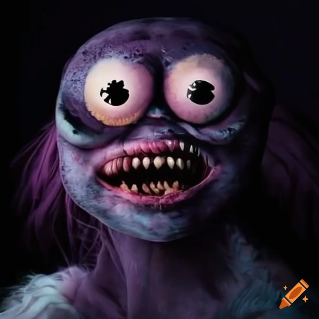 Surprise monster with kid in bed