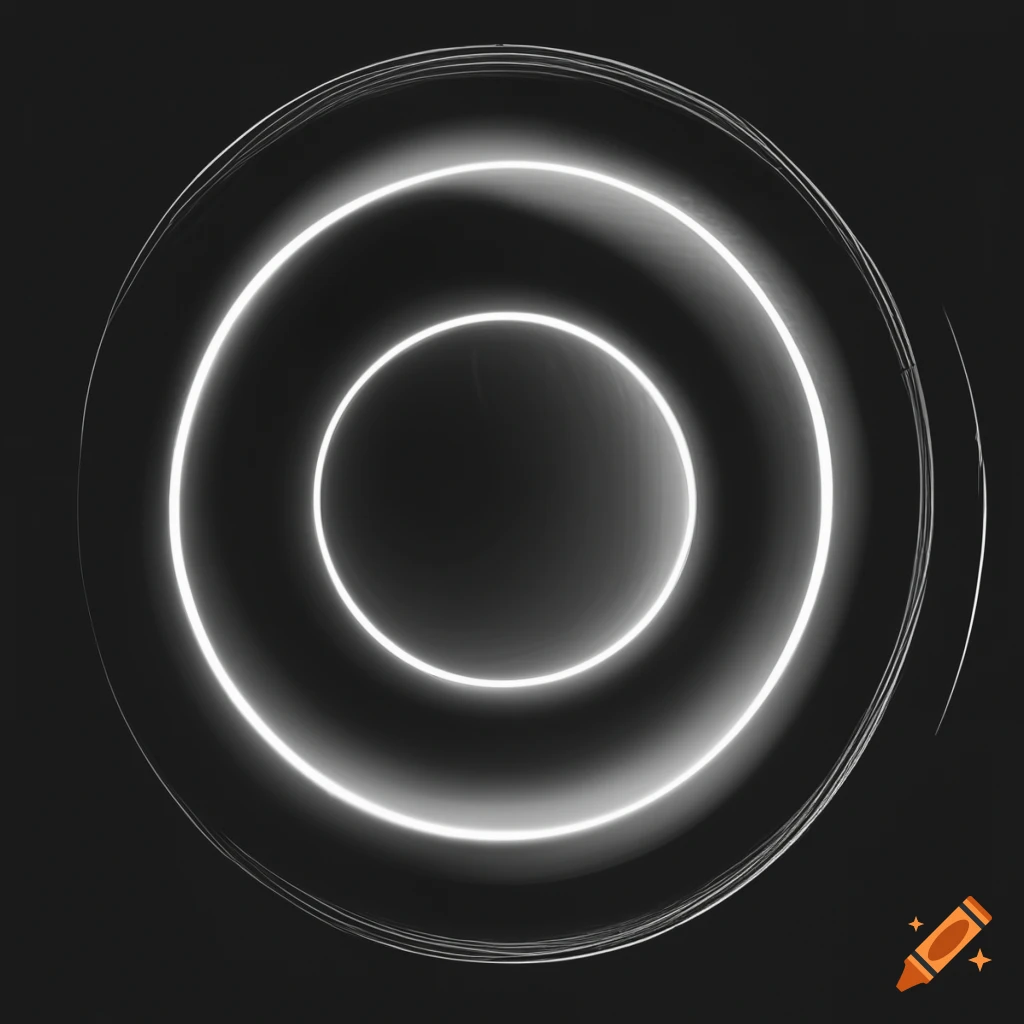 Monochrome abstract geometrical illustration representing sound on a black background