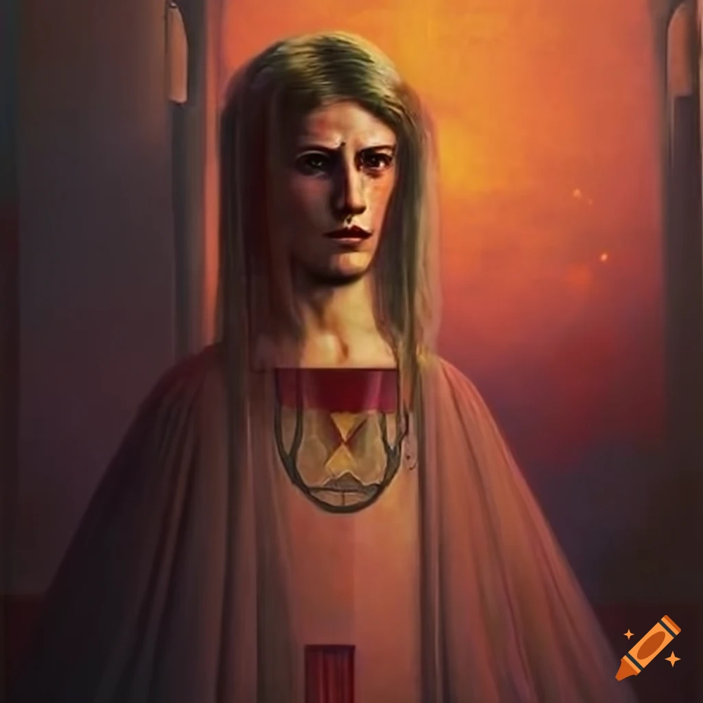 Extraterrestrial Sci Fi Soviet Jesus in art nouveau style