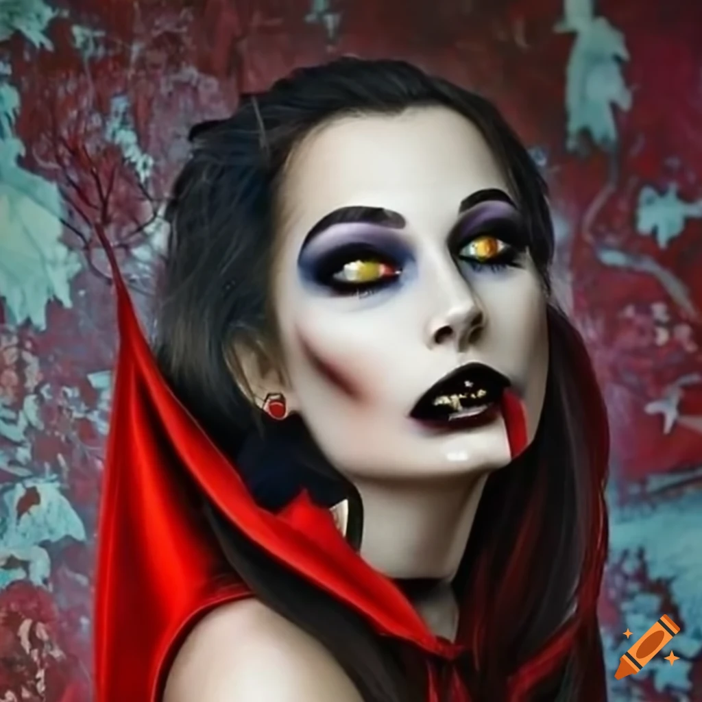 Vampire girl on Craiyon