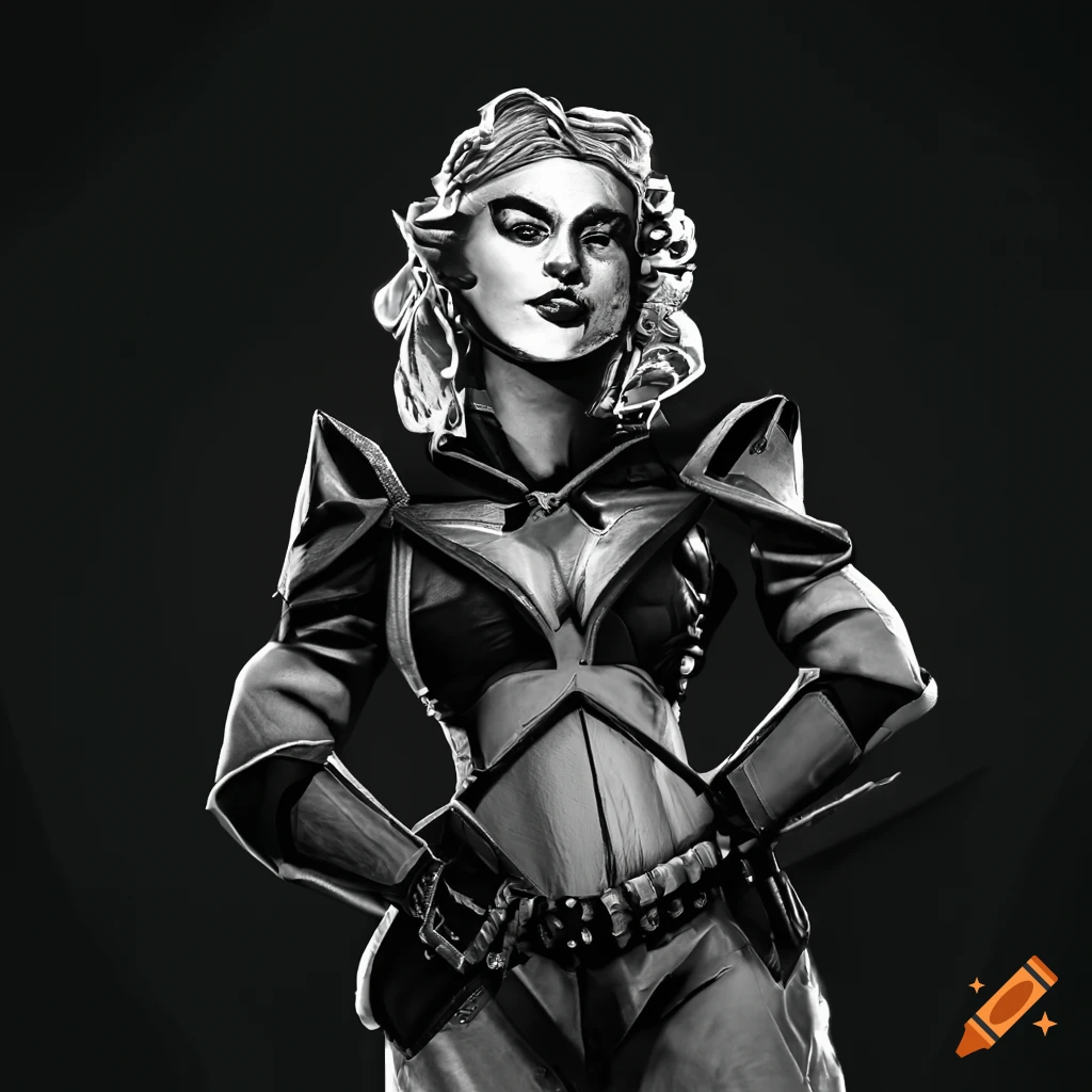 Jasper, the raider ruler, addressing her gangster faction in the dimly