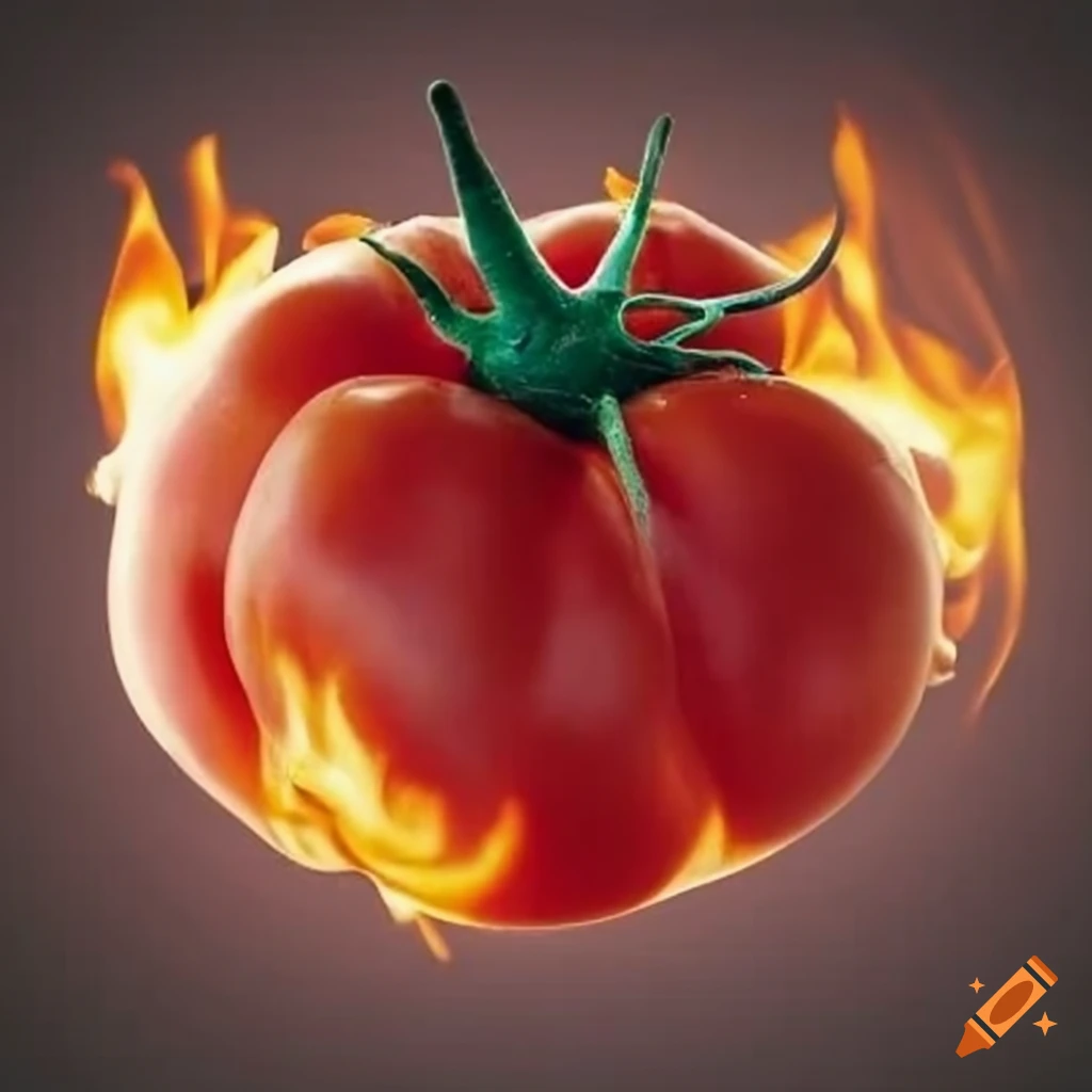 Tomato flames for inoperative equipment on Craiyon