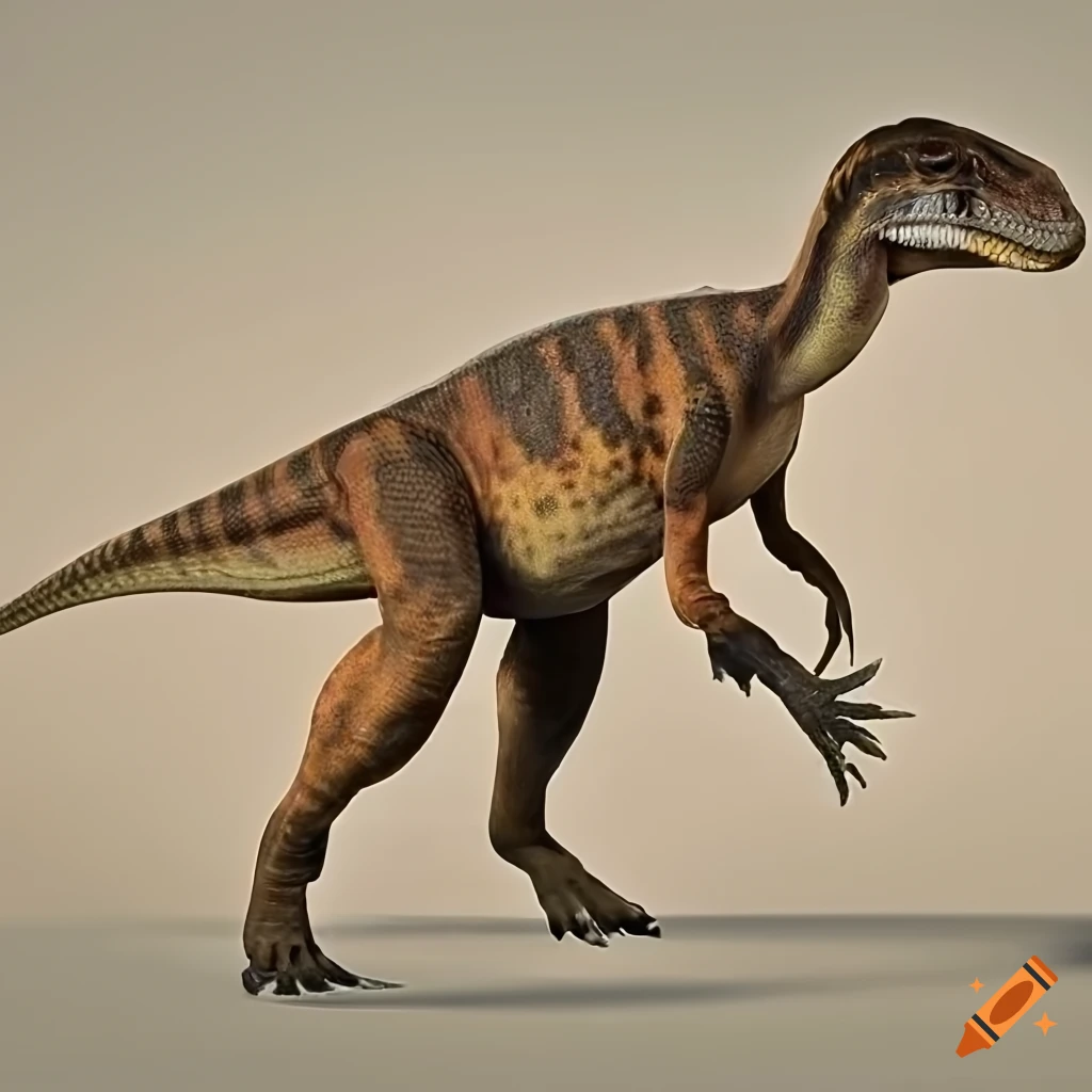 Detailed pachycephalosaurus dinosaur with monitor lizard color pattern and elephant-like skin texture