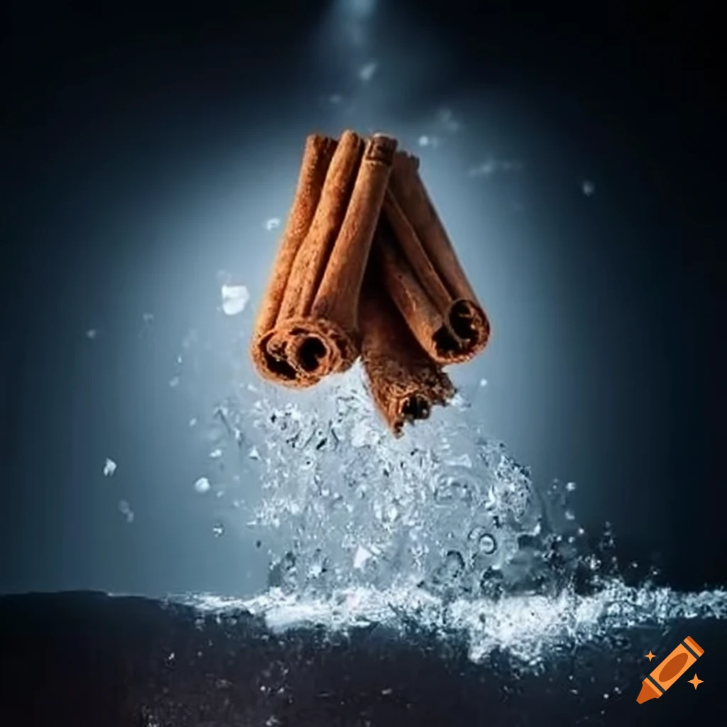 Sprinkling cinnamon dust on ice