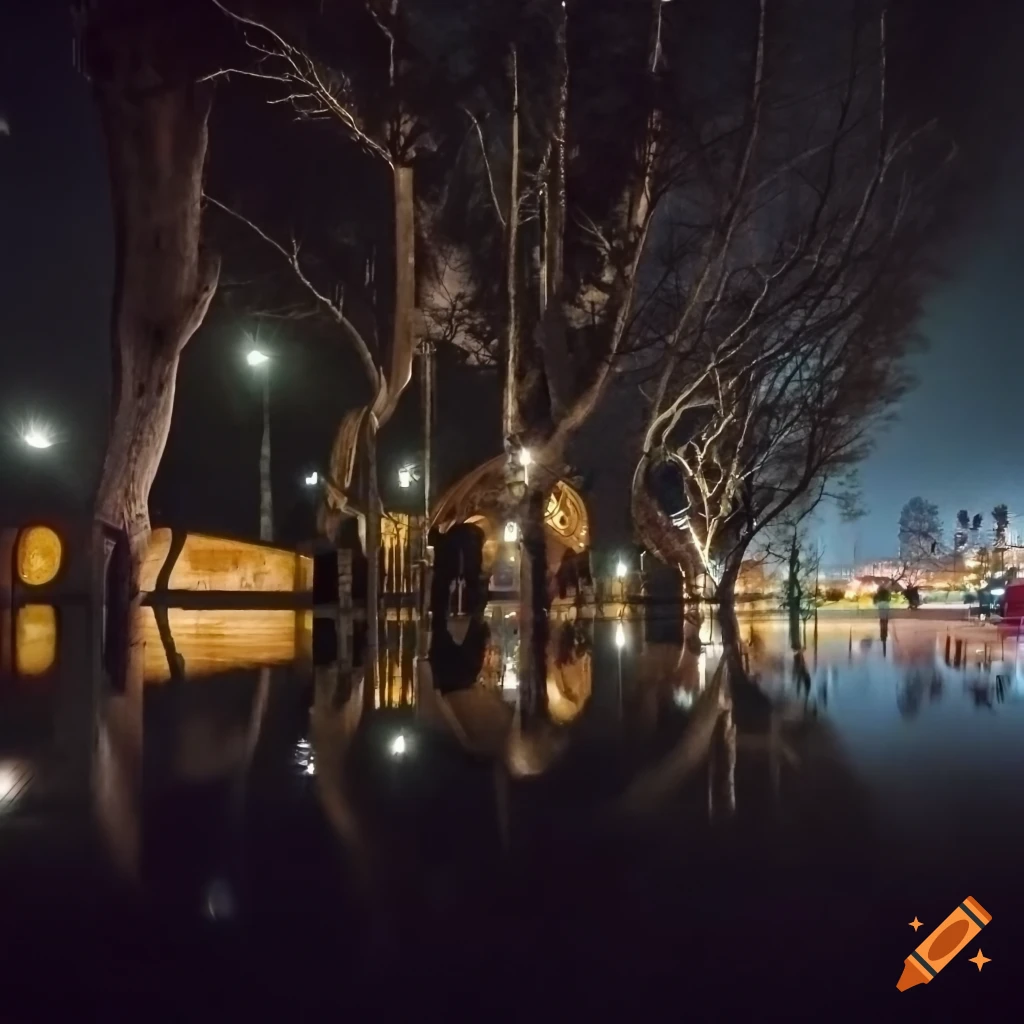Liminal playground in Tbilisi, Georgia at 7:23 PM