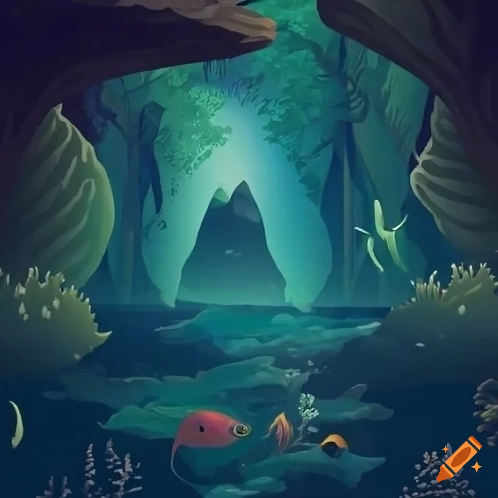 Enchanted underwater realm - dive into a hidden saltwater lake within a