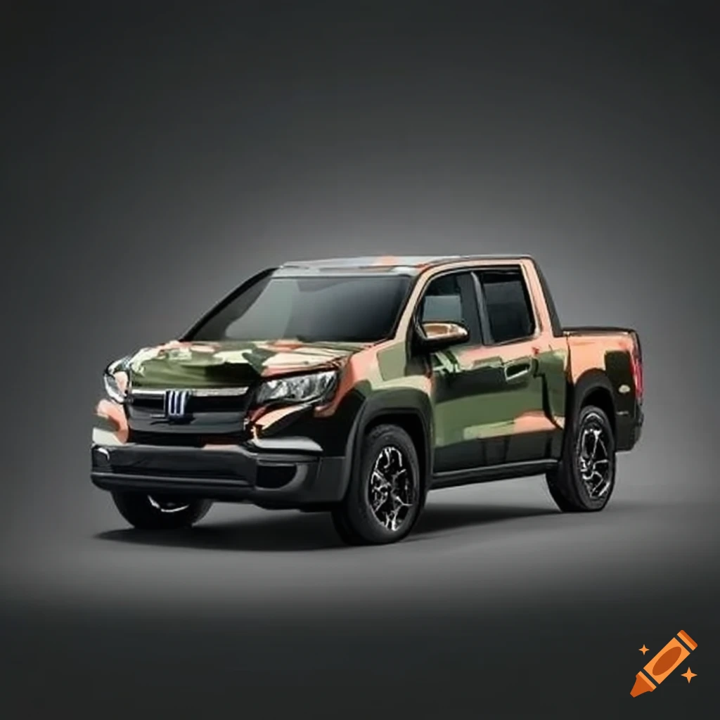 Camouflage-painted Honda Ridgeline