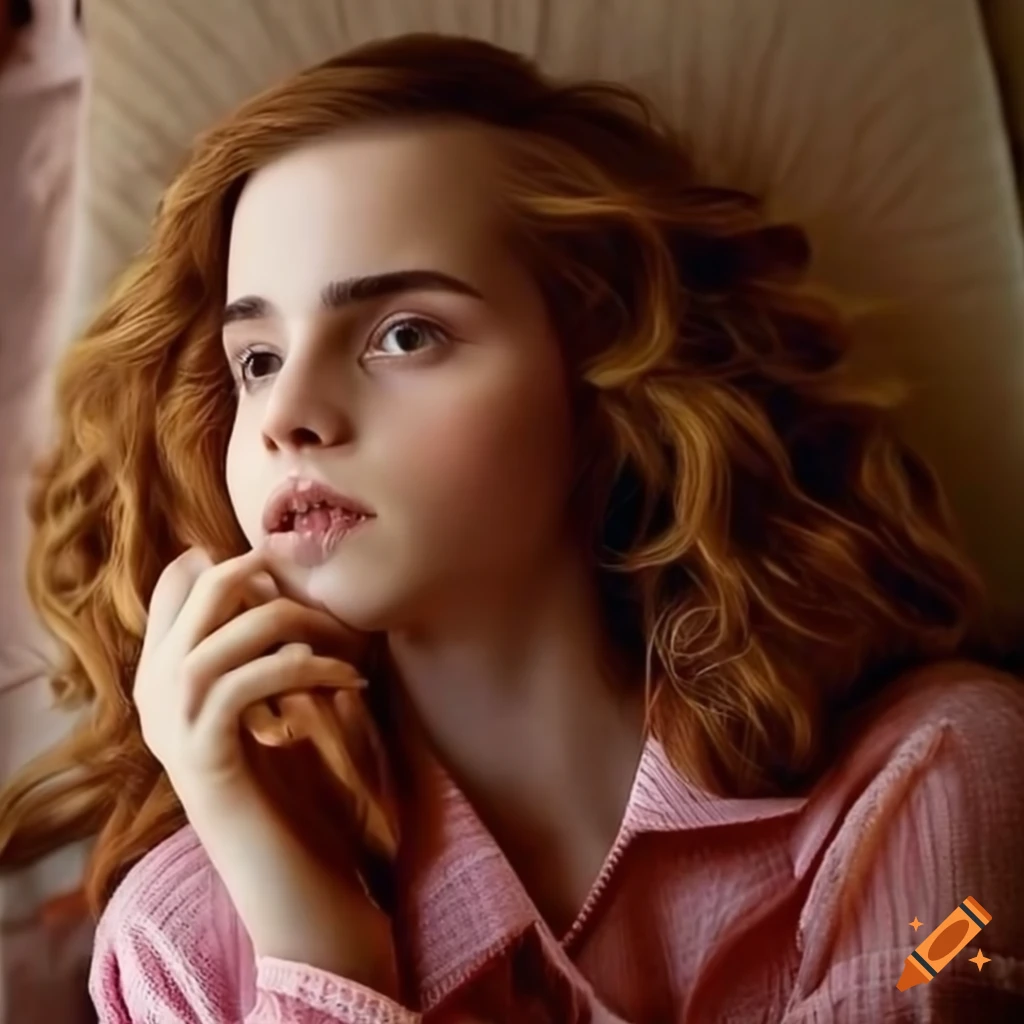 Hermione wearing pajamas with a cute and alluring look