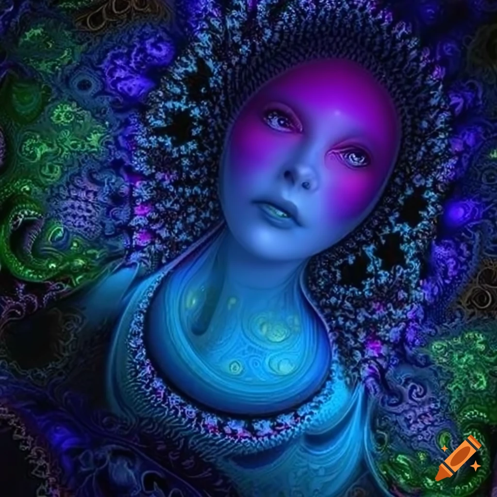 Fractal art of a beautiful woman