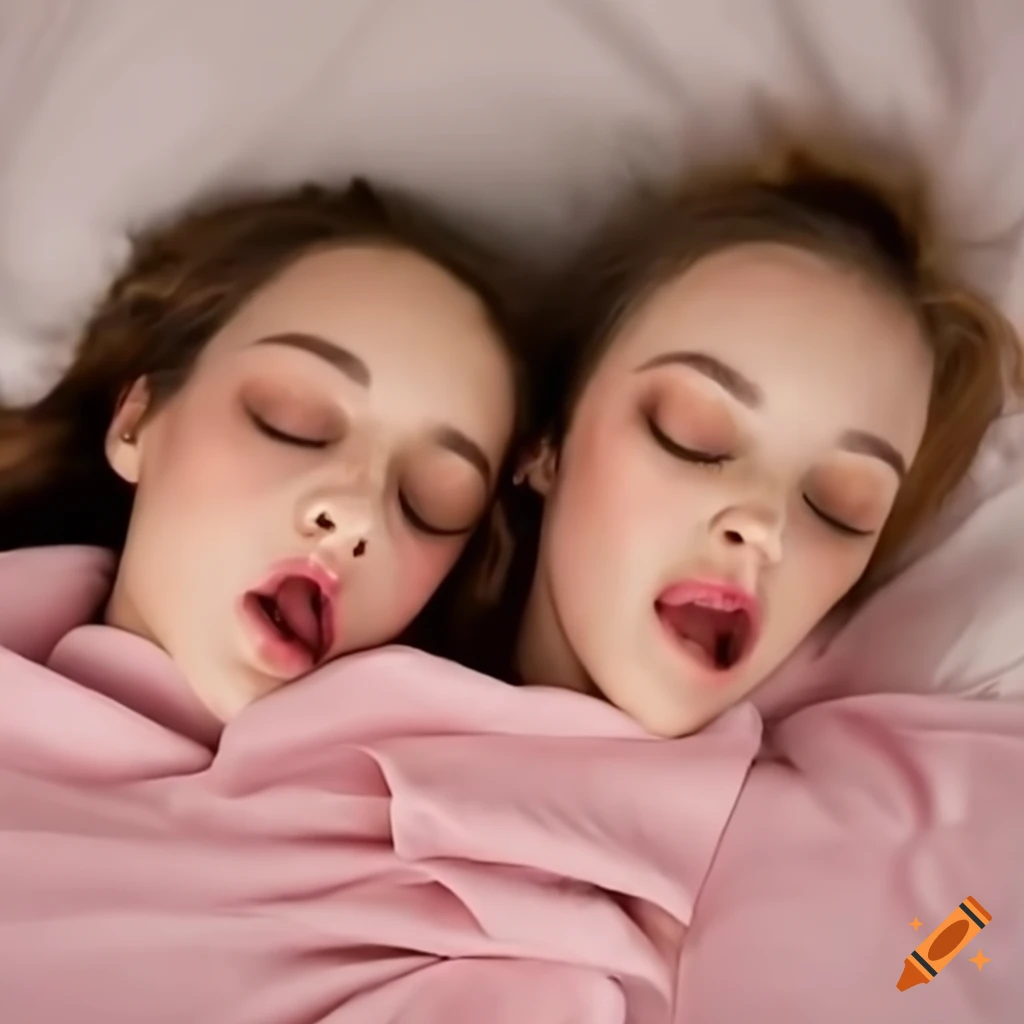 Two women sleeping peacefully facing each other