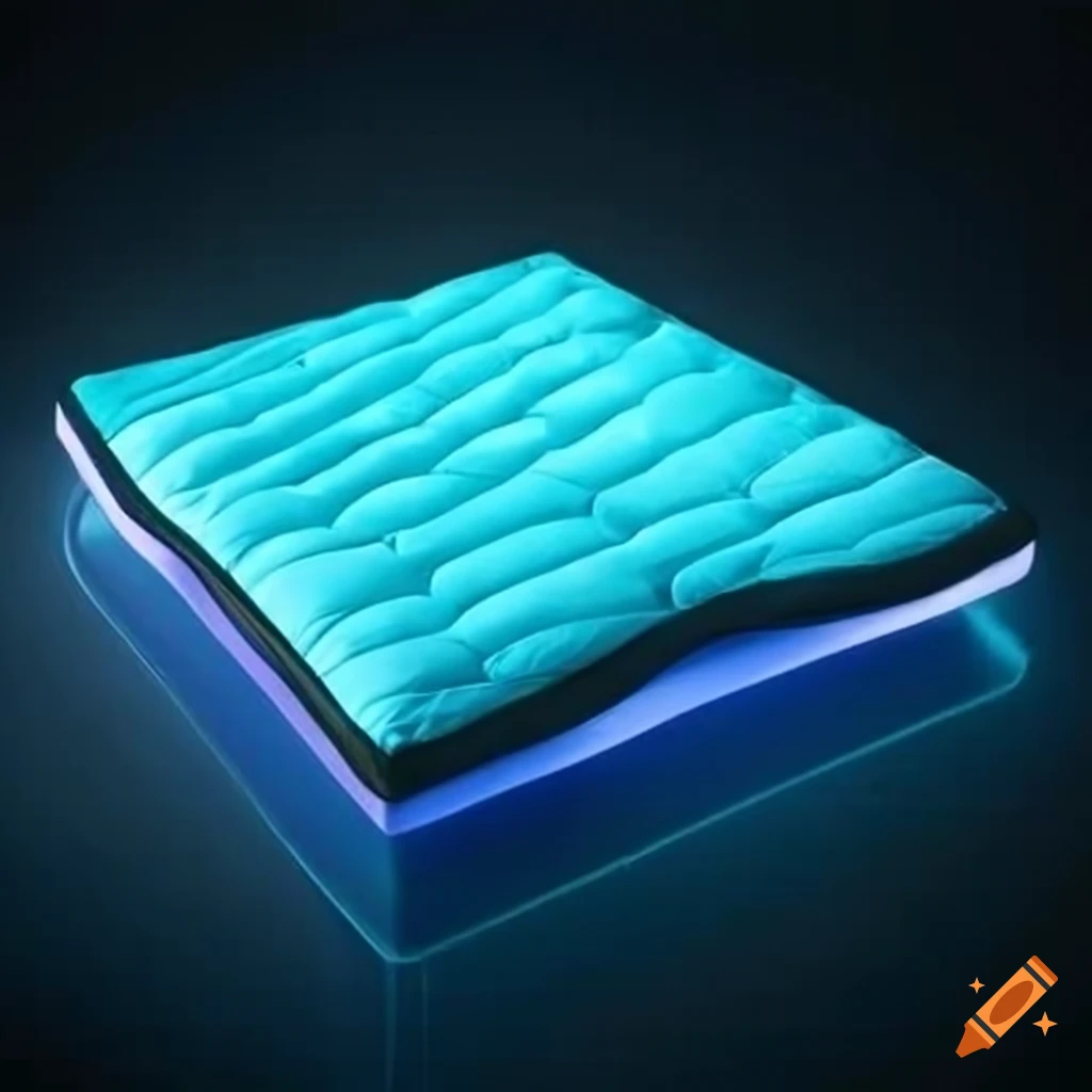 Futuristic mattress topper for college dorm rooms on craiyon