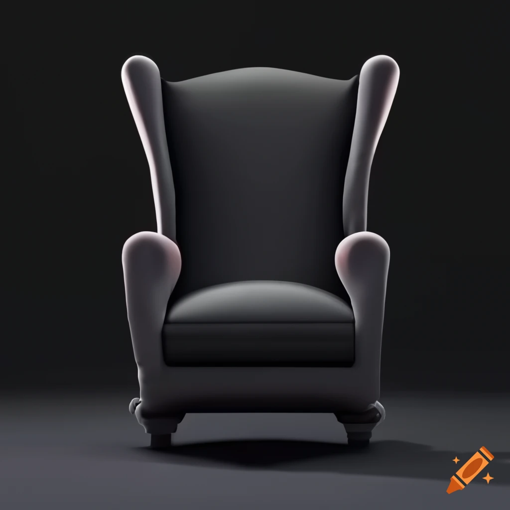 Boy in black shirt sitting on a Wingback Chair with 3D illusion effect for Instagram profile picture