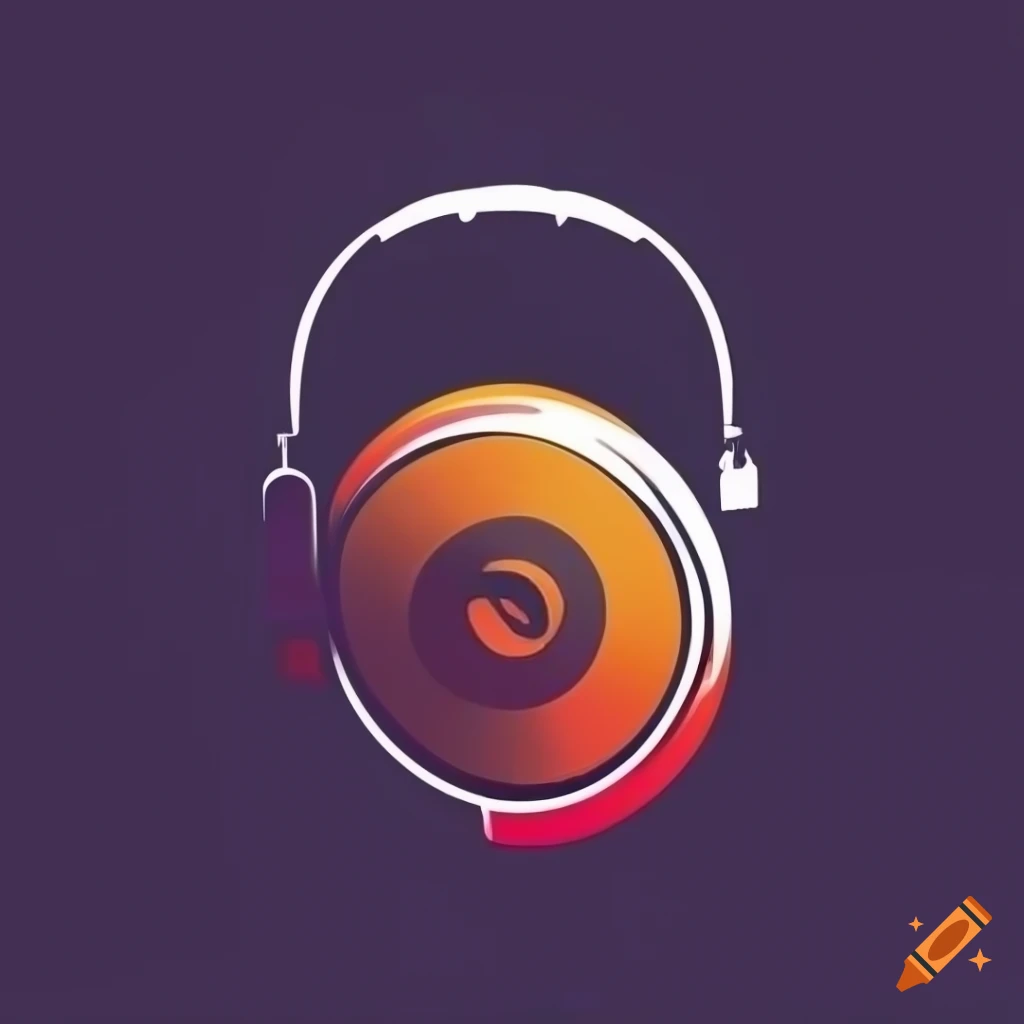 Sleek and modern headphone logo design