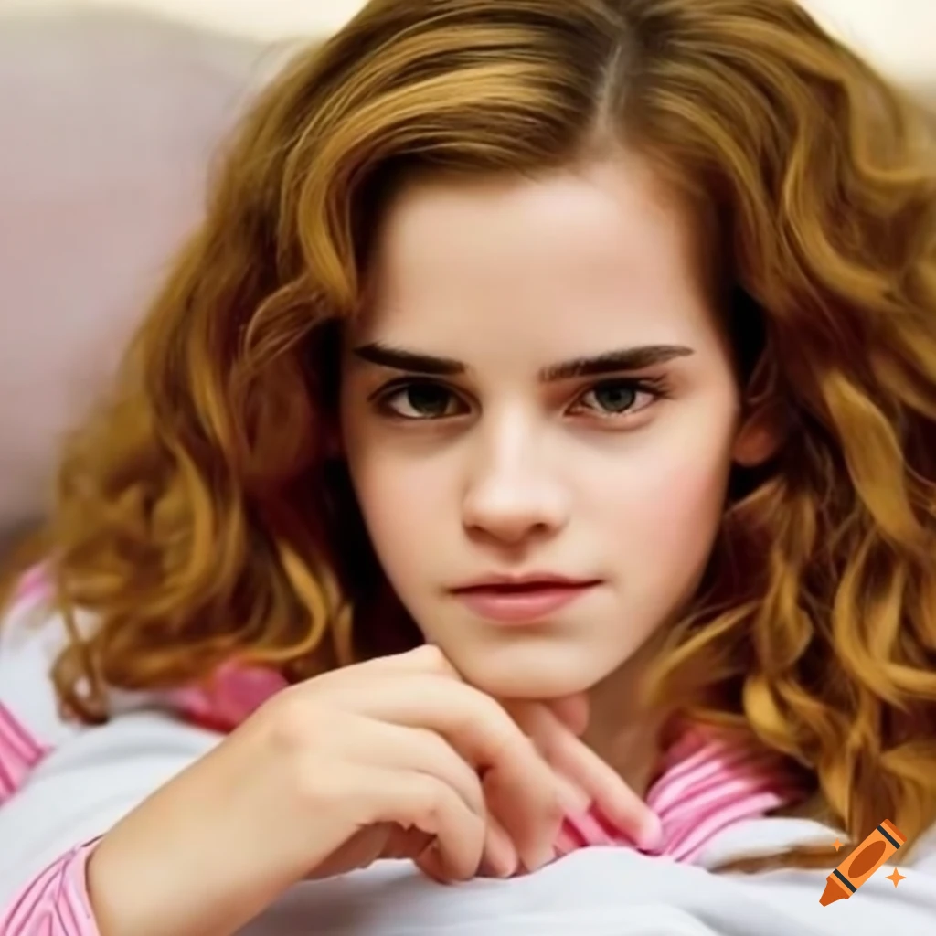 Hermione wearing pajamas with a cute and alluring look