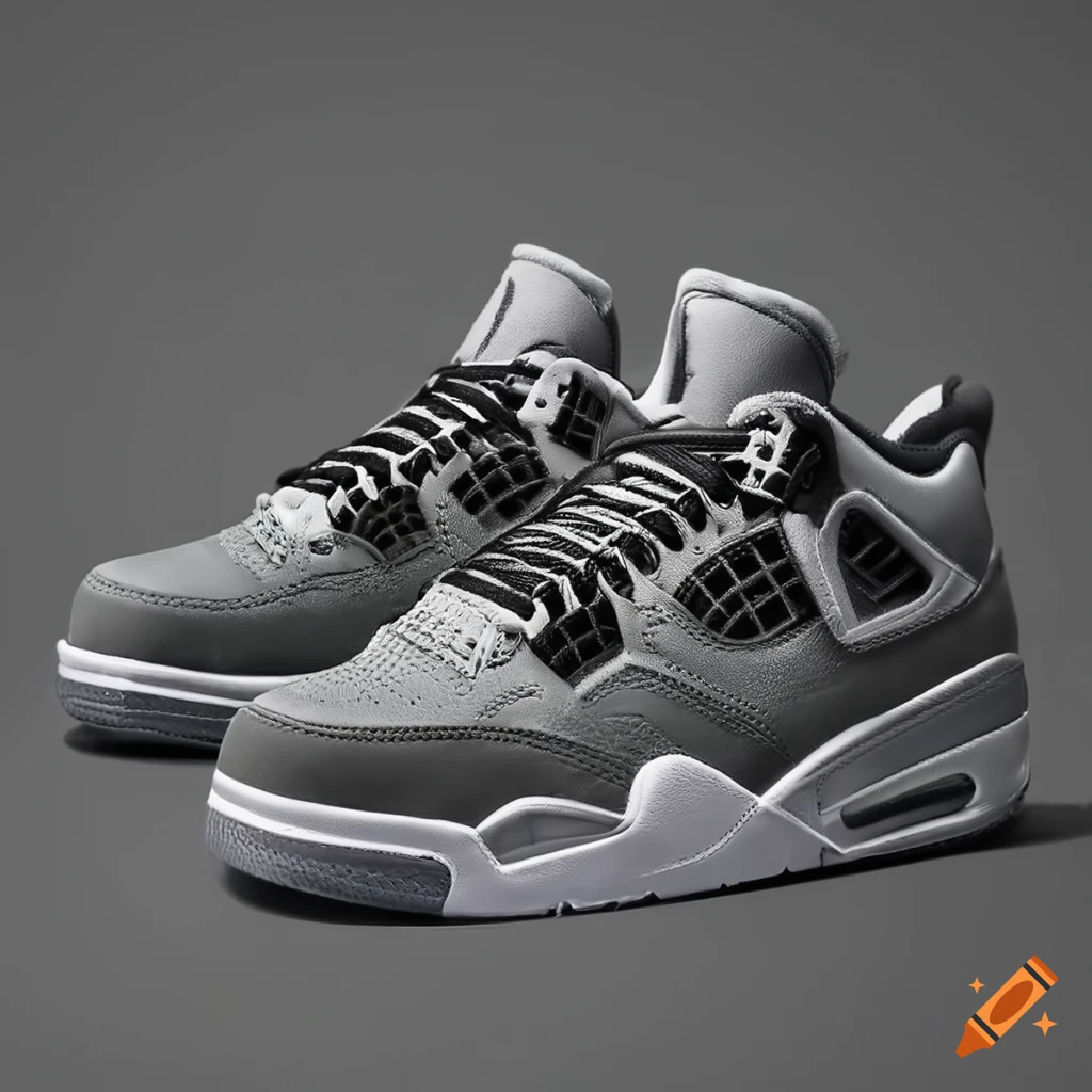 black and white jordan 4