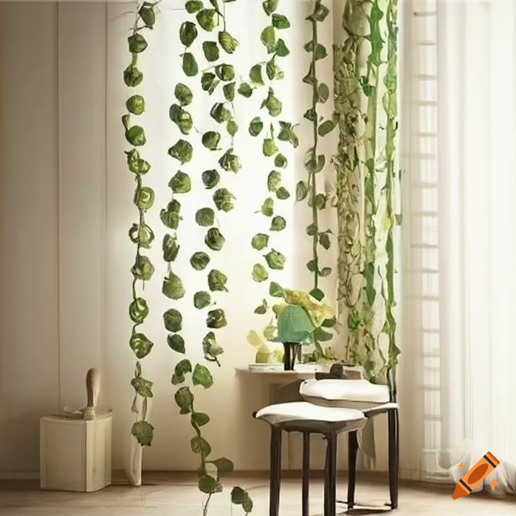 Fake vine room decor on Craiyon