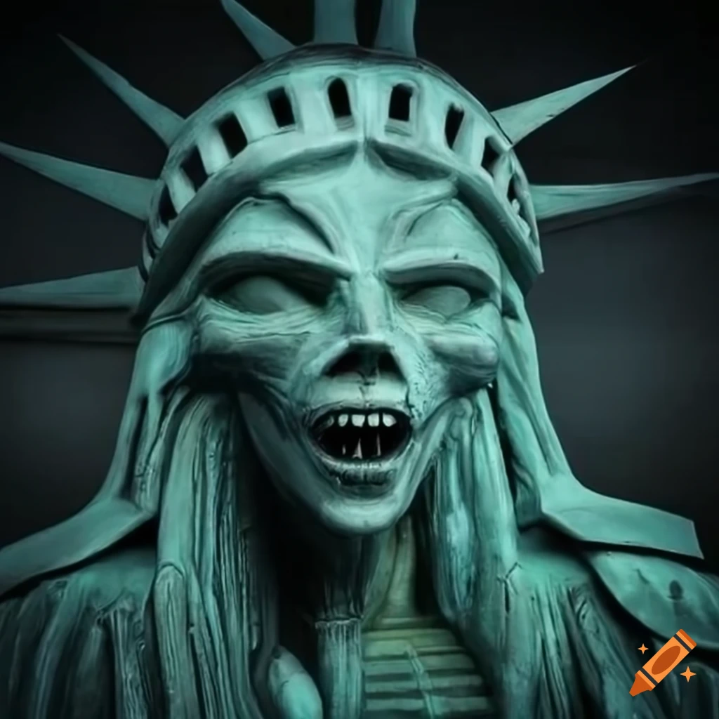 Giger alien statue of liberty sculpture on Craiyon