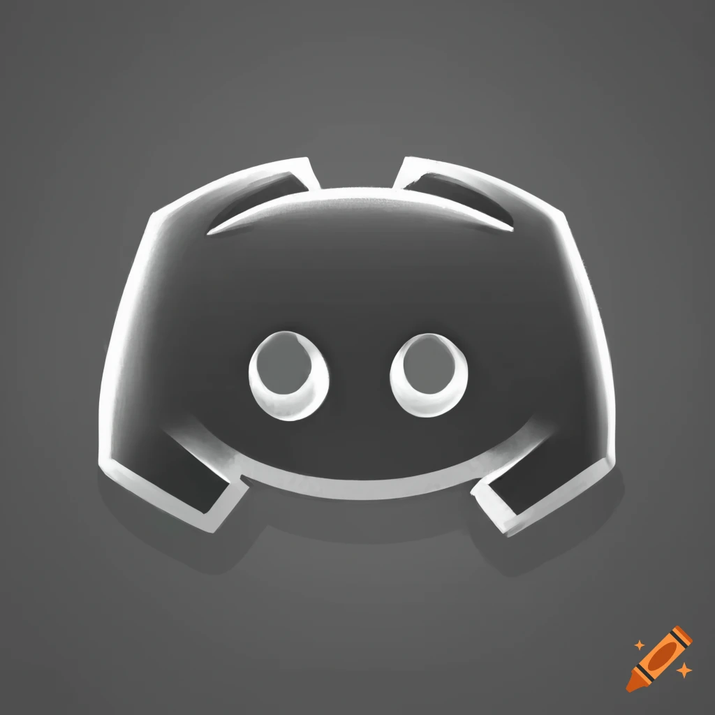 Discord logo in black and gray on Craiyon
