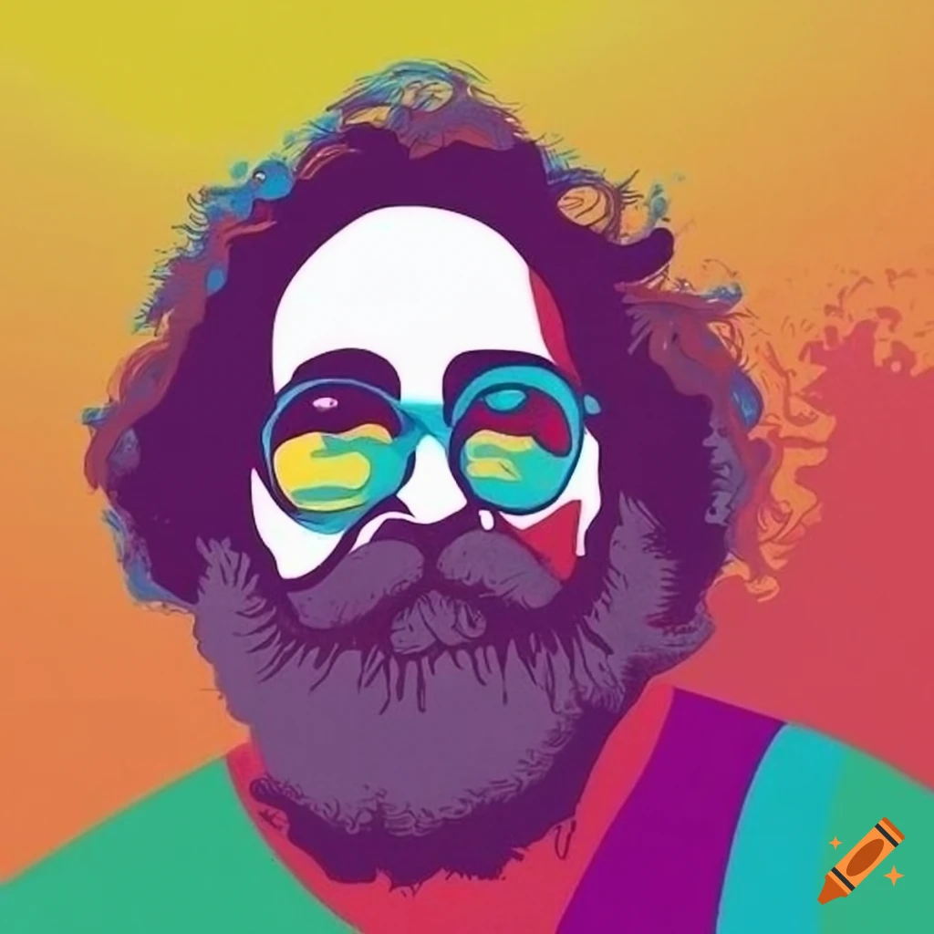 illustration-of-jerry-garcia-in-black-and-white-on-craiyon