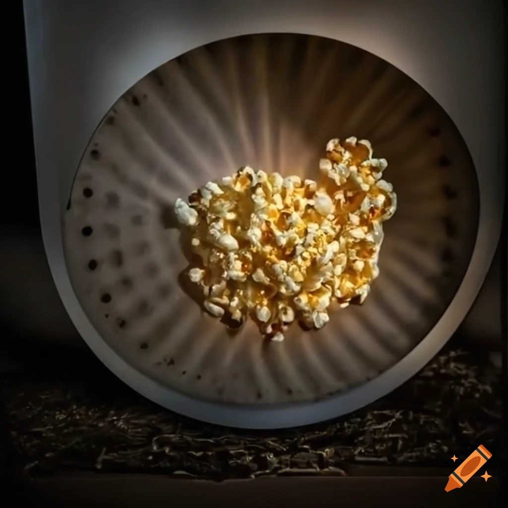 Popcorn machine producing popcorn with hot air
