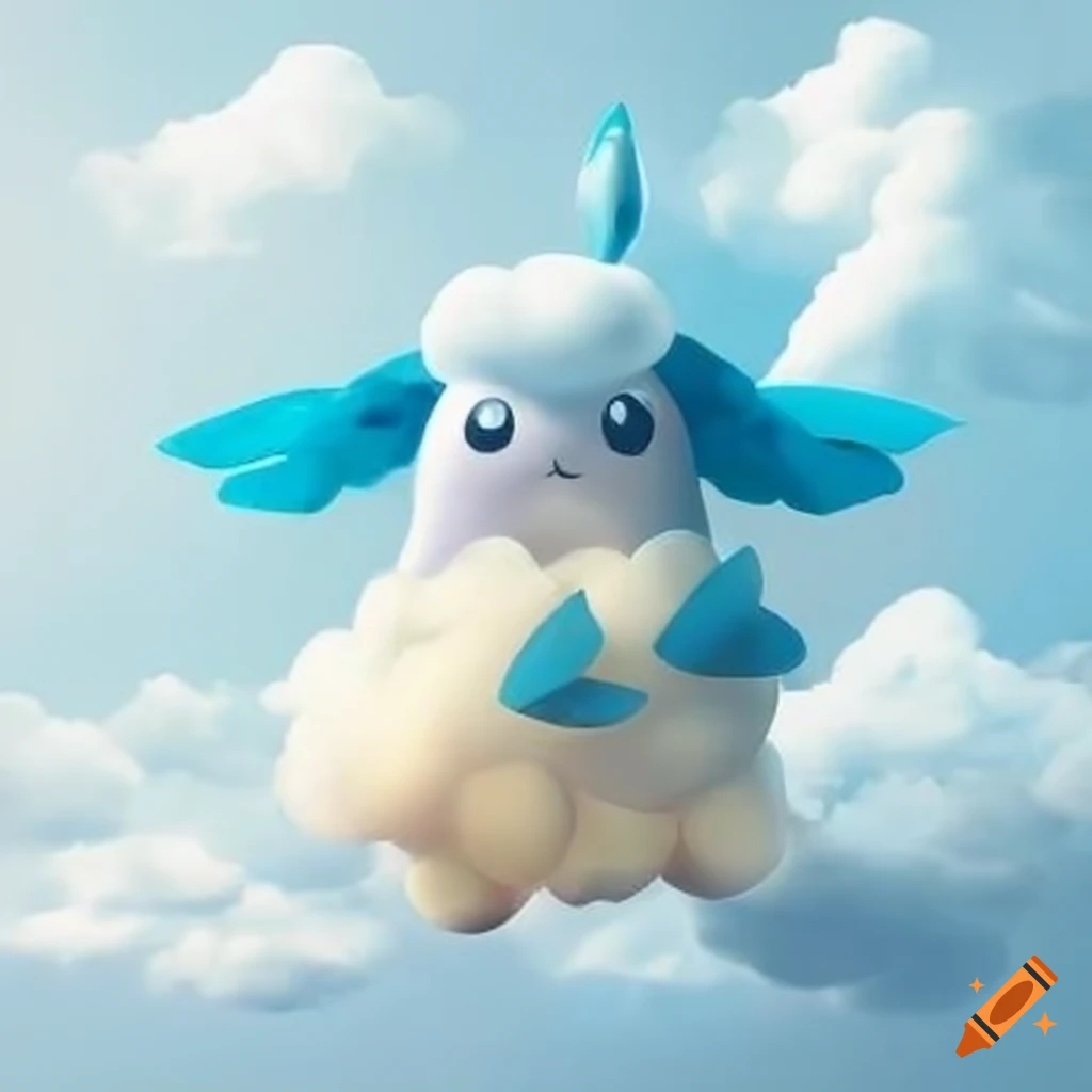 Cloudformed pokemon creature on Craiyon
