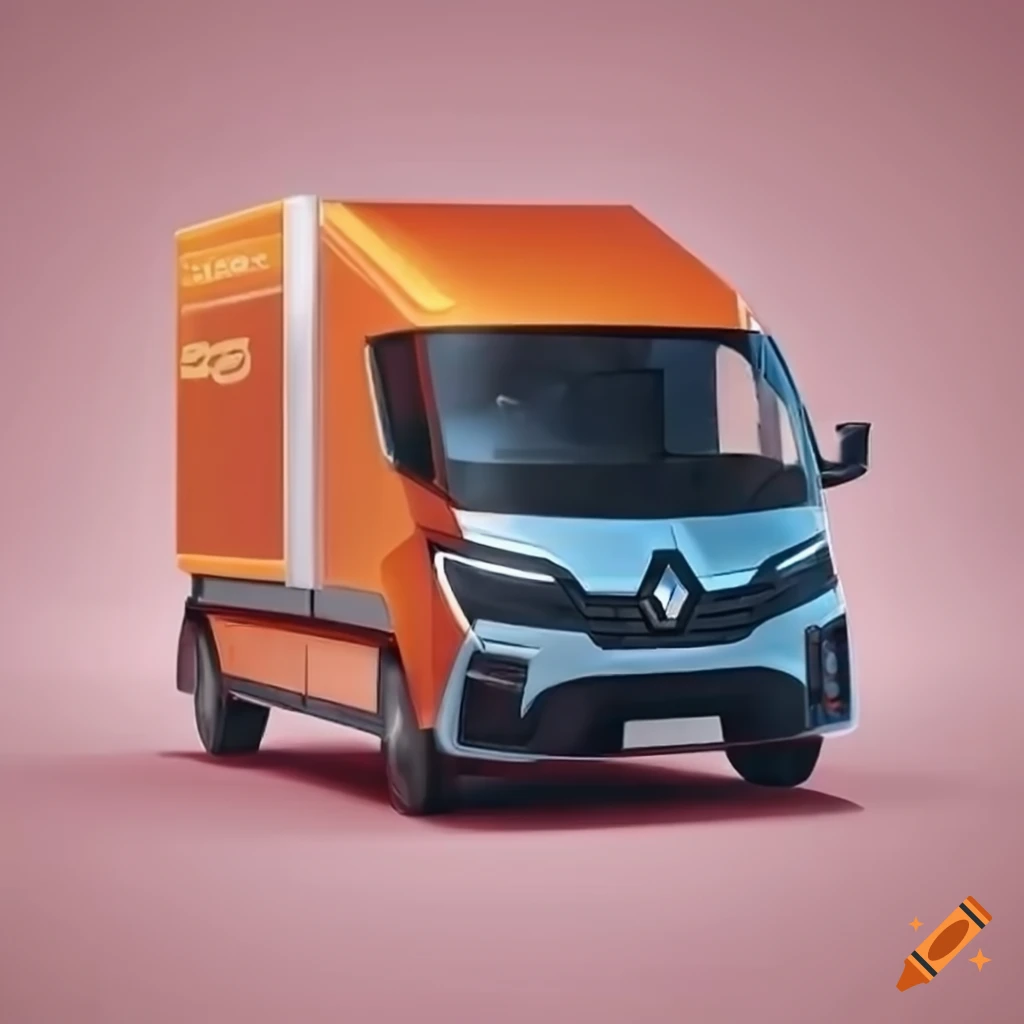 Circular logo for Renault's electric truck symbolizing innovation and durability