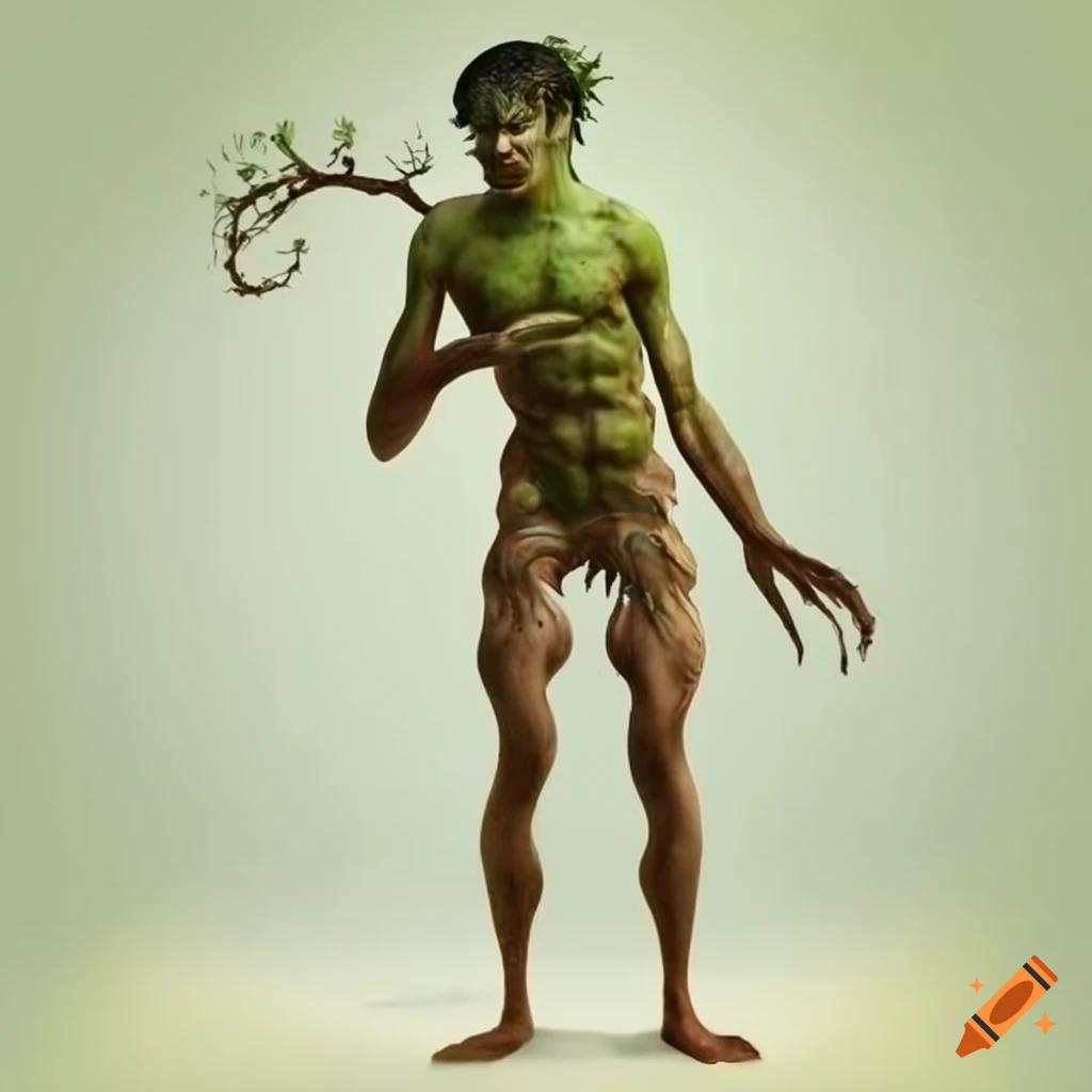 Hybrid vine fern man in full body