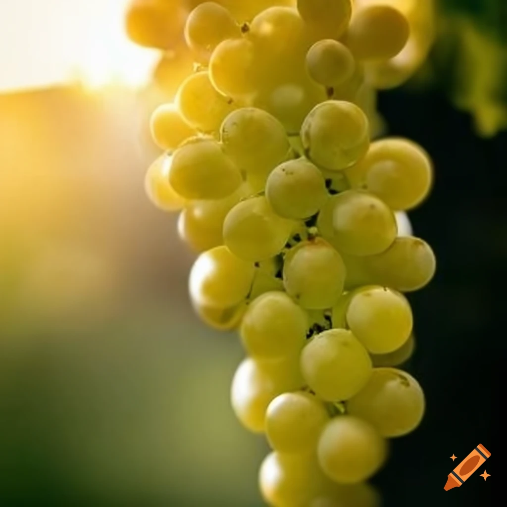 Bunch of white wine grapes