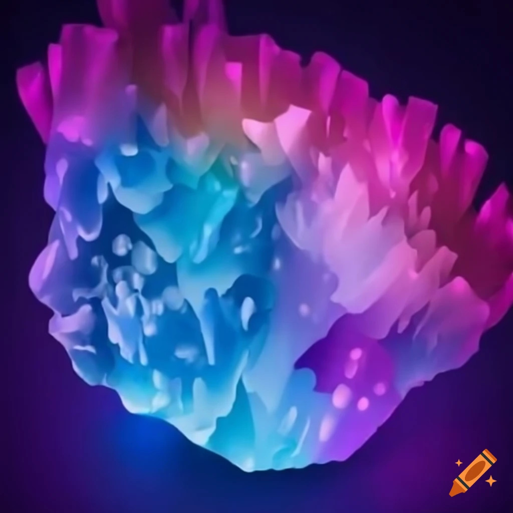 Paradise of crystalline formations with strong definition on Craiyon