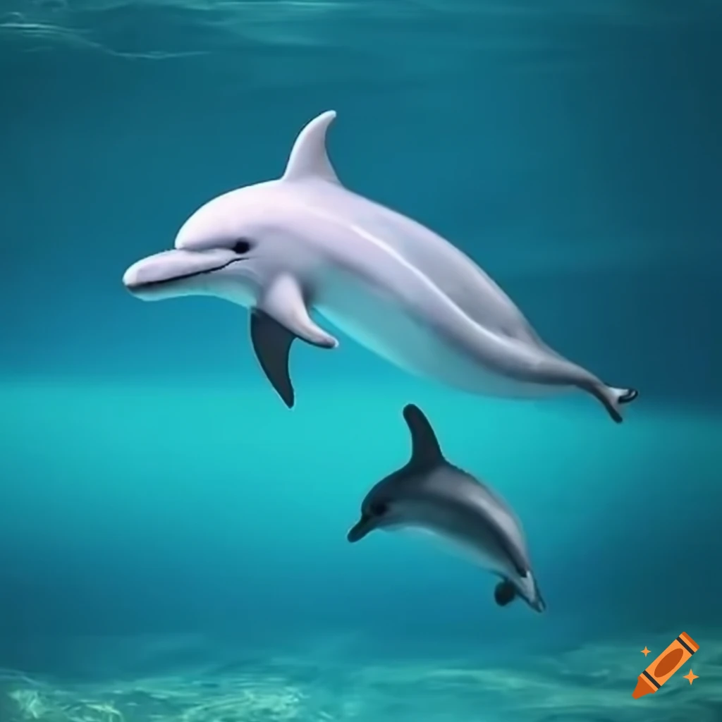 Dolphin dancing gracefully on Craiyon