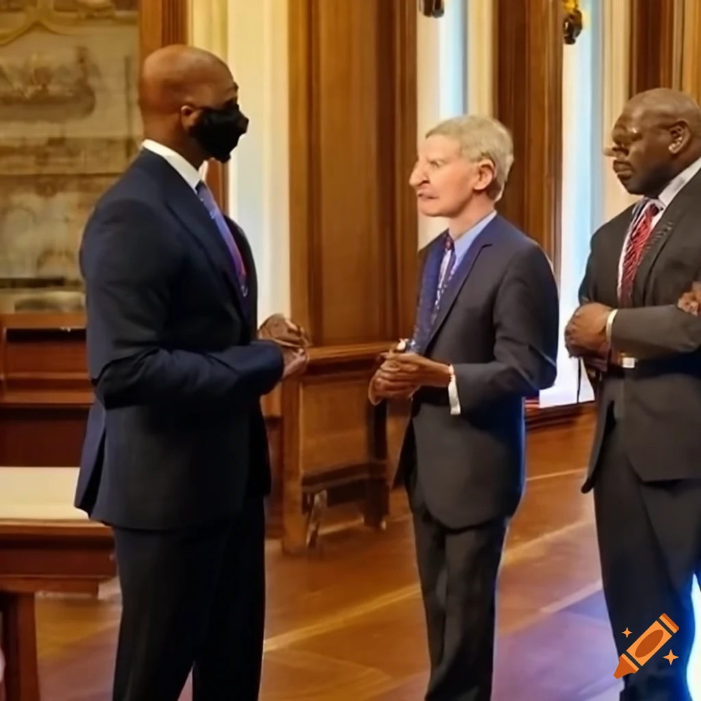 MPs Adams, Franklin, and Edward Rule meeting on an international island