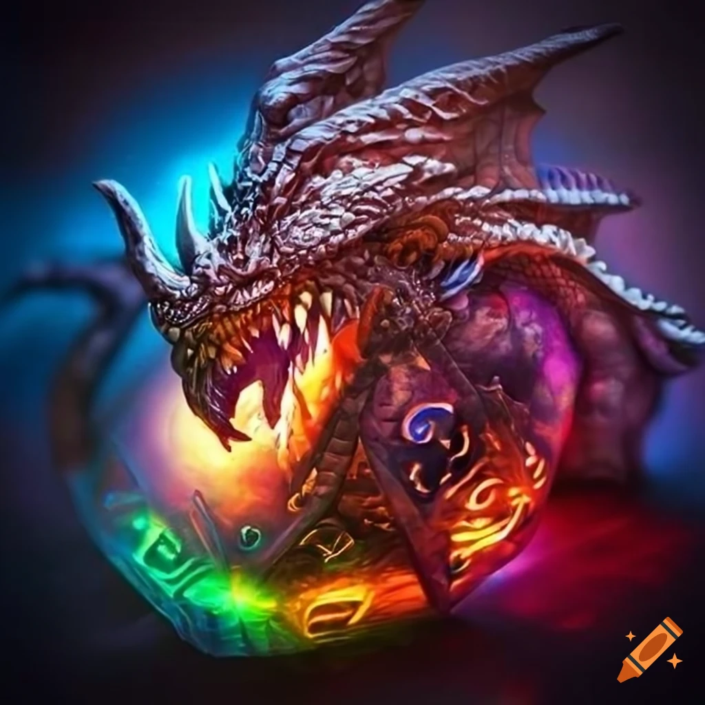Colorful Dungeons and Dragons dice set